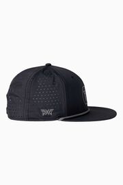 Men's Dog Tag 6-Panel High Crown Snapback Cap Black & Grey